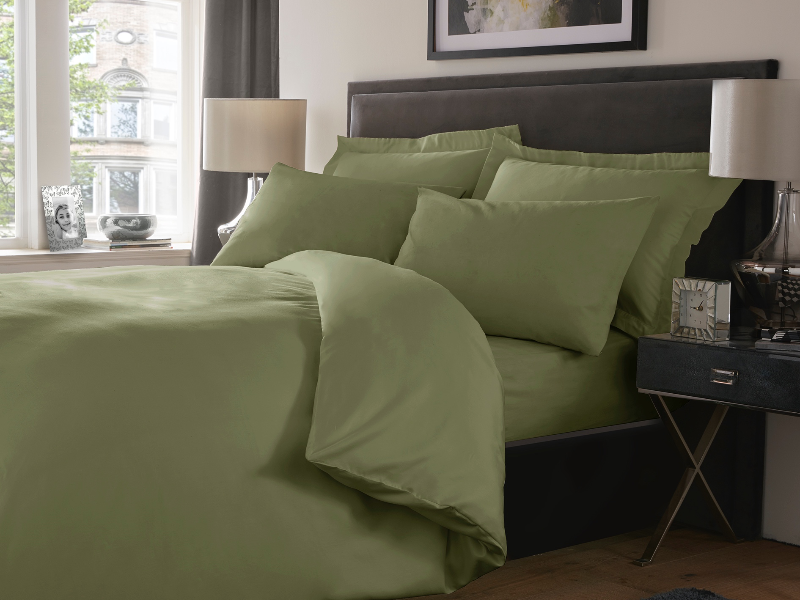 Moss Green Solid Sheets — Solid Sheets, Bed Sheets by Royal Mills