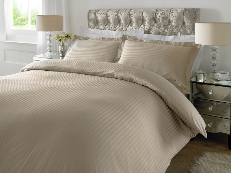 Humus 1 CM Stripes Sheets — 1 CM Stripes Sheets, Bed Sheets by Royal Mills