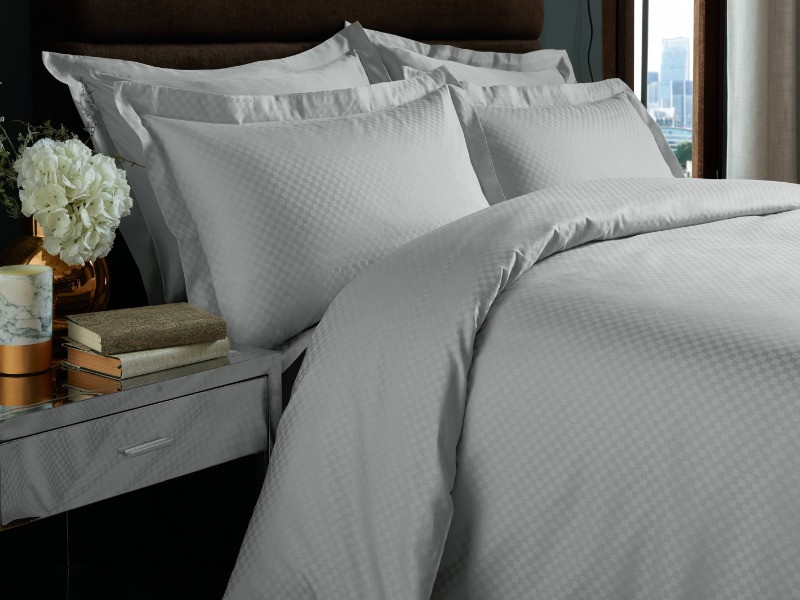 White Checks Sheets — Checks Sheets, Bed Sheets by Royal Mills