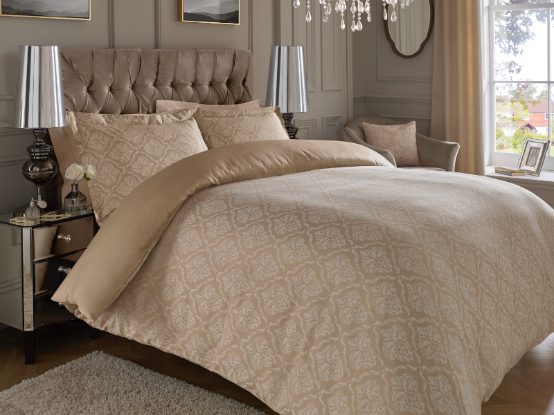 Natural Jacquard/Damask Sheets — Jacquard / Damask Sheets, Bed Sheets by Royal Mills