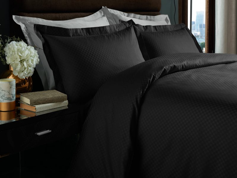 Black Checks Duvet Covers — Checks Duvet Covers, Duvet Covers by Royal Mills