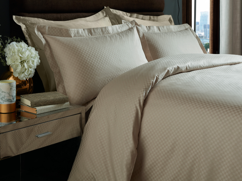 Latte Checks Duvet Covers — Checks Duvet Covers, Duvet Covers by Royal Mills