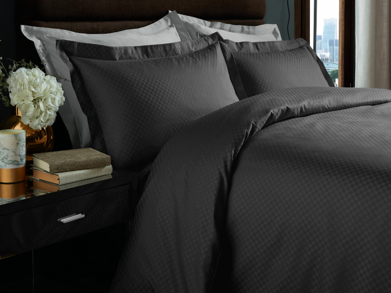 Steel Grey Checks Duvet Covers — Checks Duvet Covers, Duvet Covers by Royal Mills